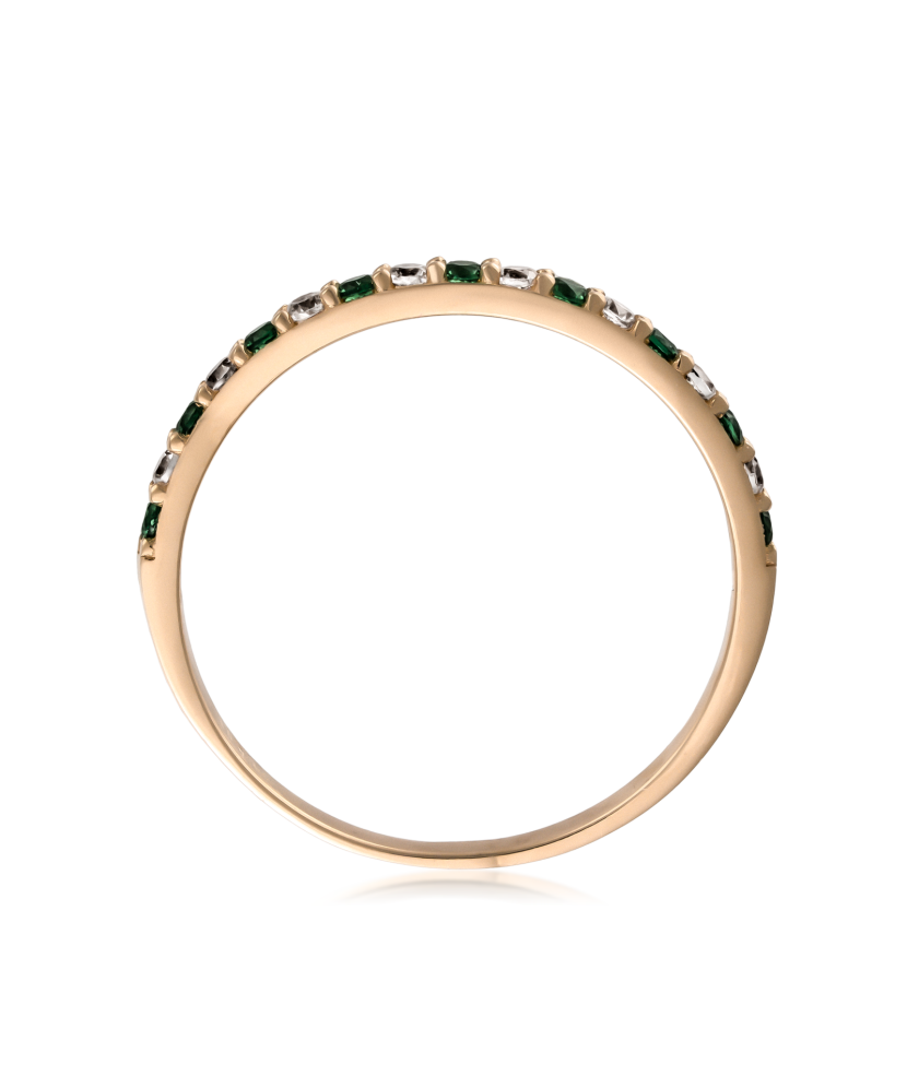 Zelta gredzens ar cirkonijiem