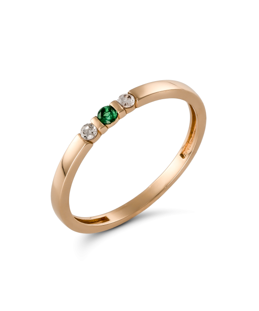 Zelta gredzens ar cirkonijiem