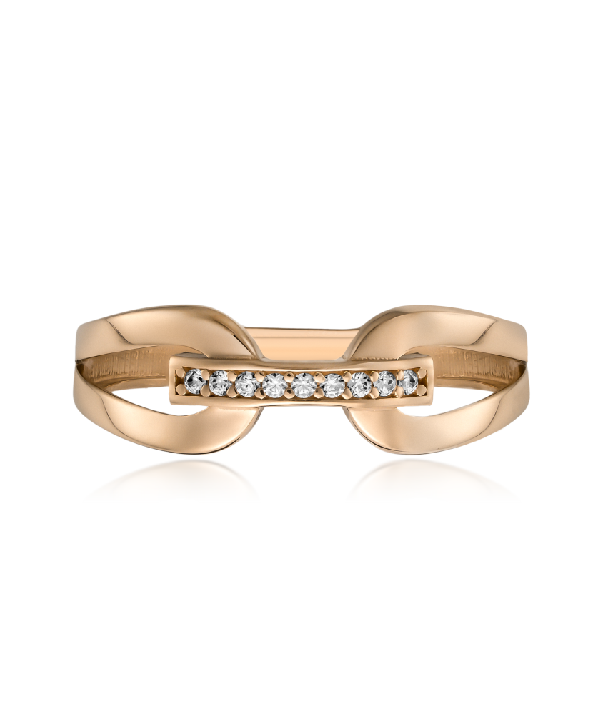 Zelta gredzens ar cirkonijiem