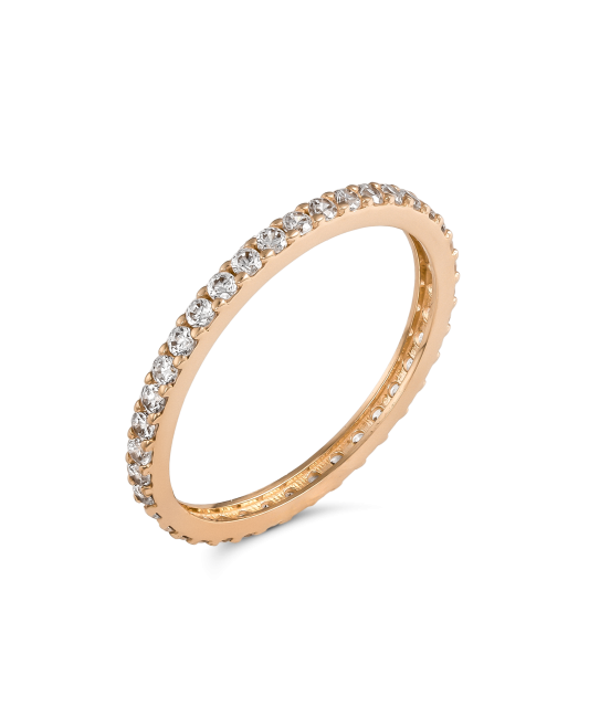 Zelta gredzens ar cirkonijiem