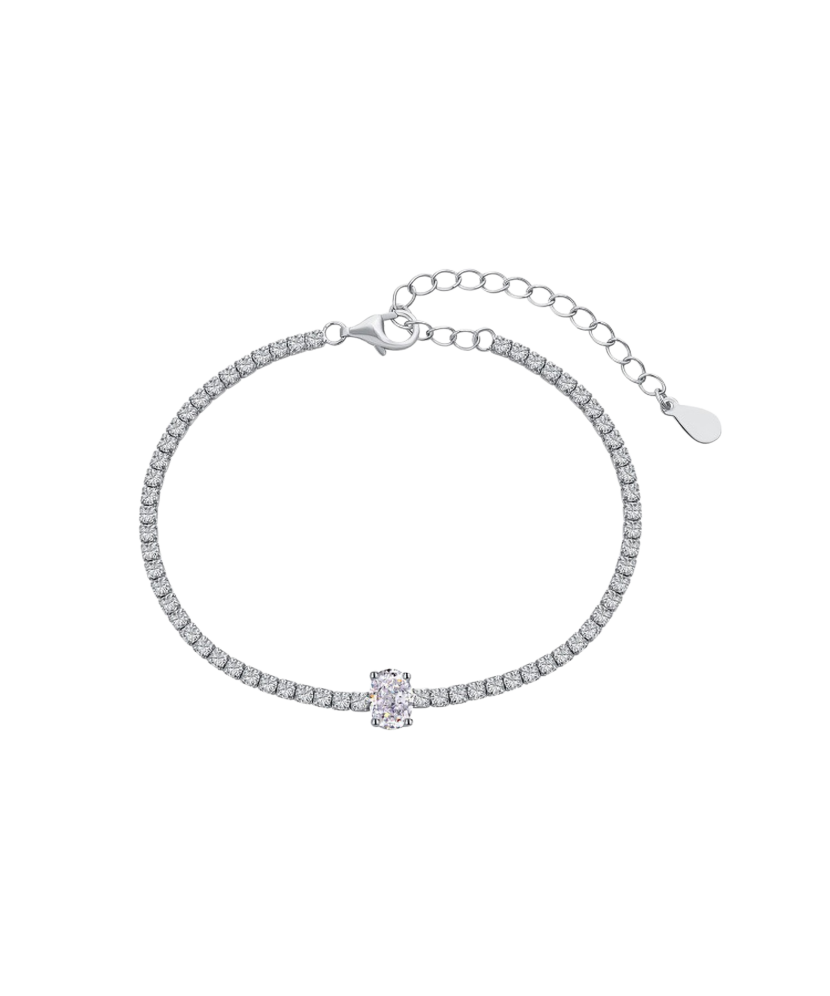 Sudraba rokassprādze ar cirkonijiem