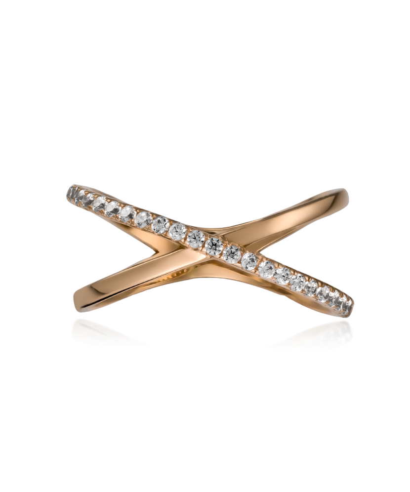 Zelta gredzens ar cirkonijiem