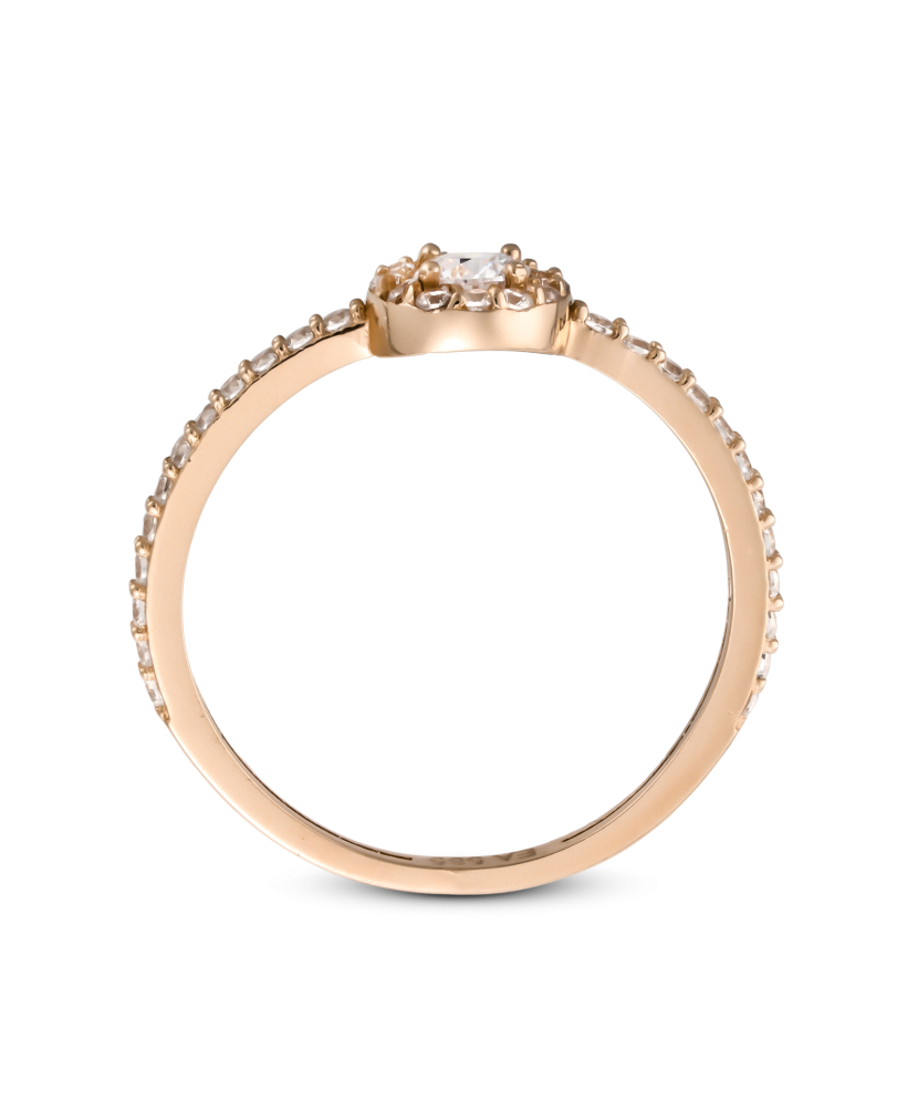 Zelta gredzens ar cirkonijiem