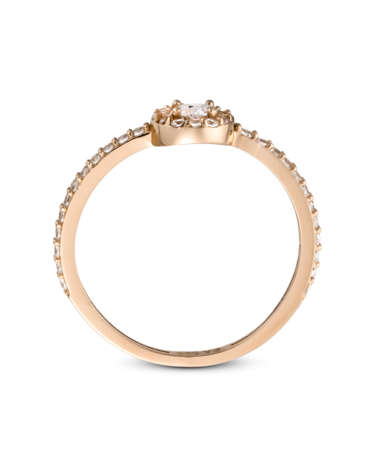 Zelta gredzens ar cirkonijiem