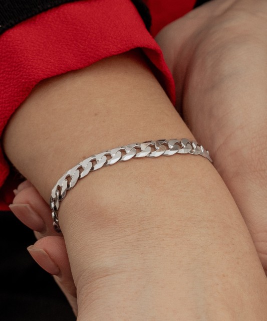 Sudraba rokassprādze "Curb" 6.7mm