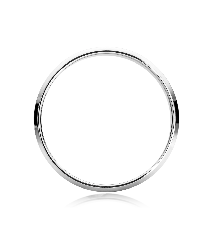 Обручальное кольцо из белого золота 4,5 мм с комфортом