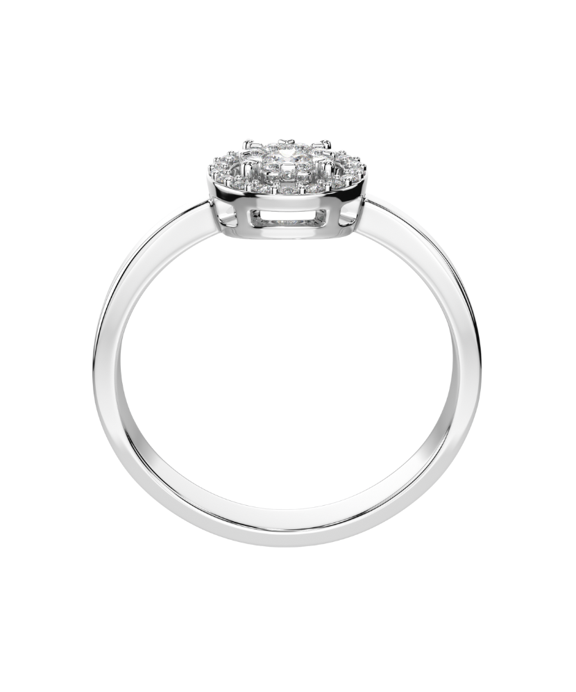 Кольцо из белого золота с алмазами