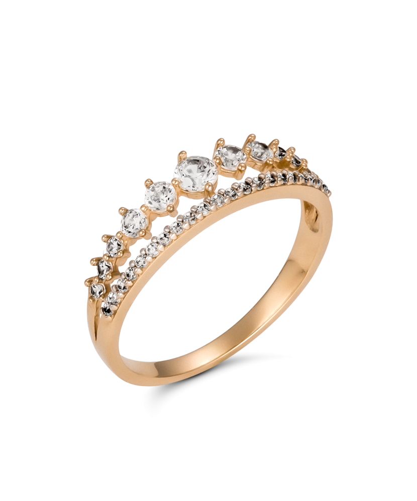 Zelta gredzens ar cirkonijiem