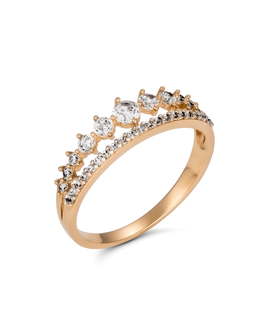 Zelta gredzens ar cirkonijiem