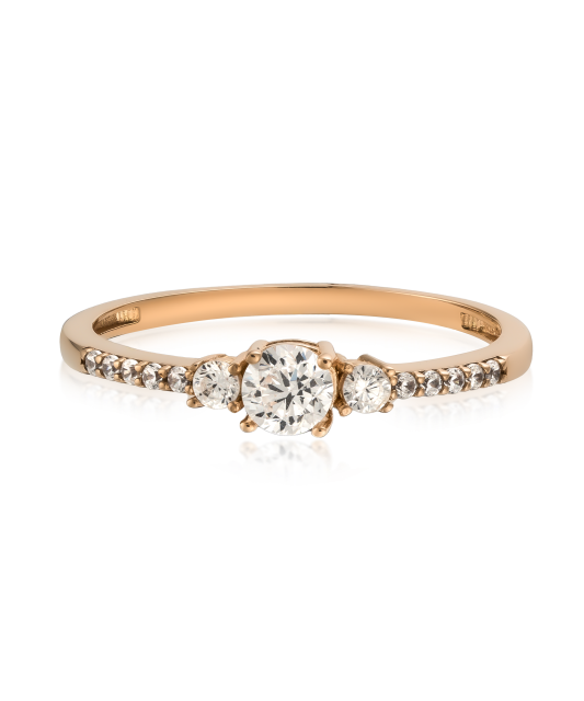 Zelta gredzens ar cirkonijiem