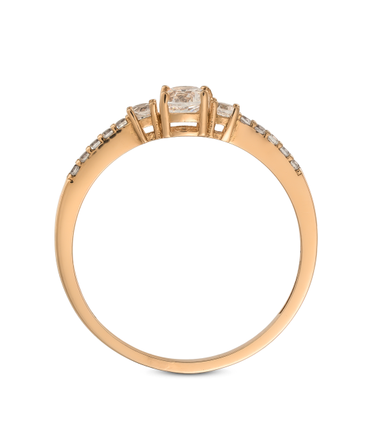 Zelta gredzens ar cirkonijiem