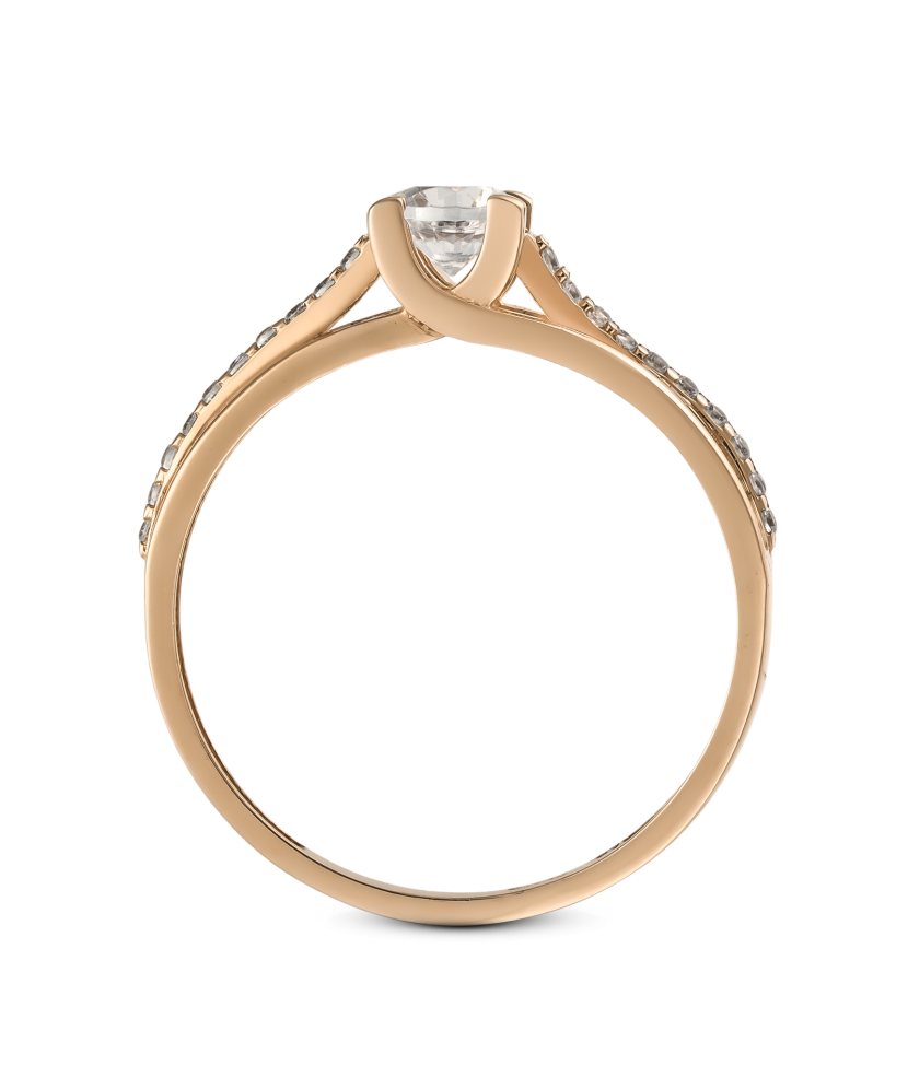 Золотое кольцо с цирконами