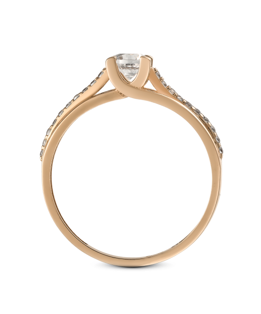 Zelta gredzens ar cirkonijiem