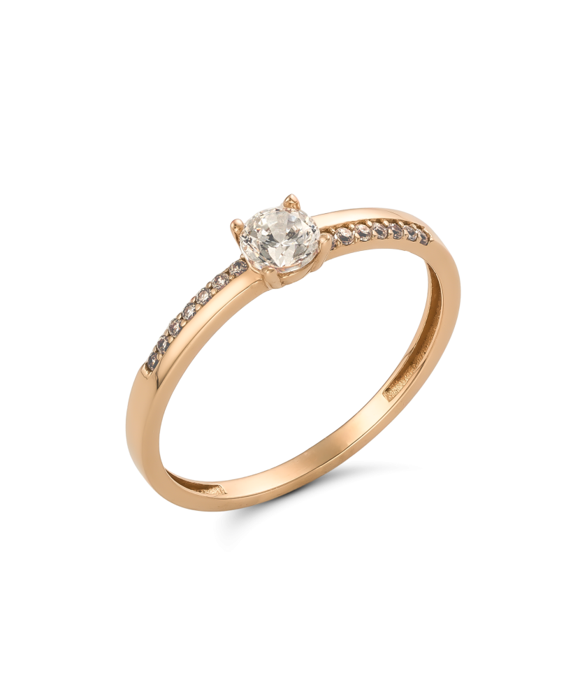 Золотое кольцо с цирконами