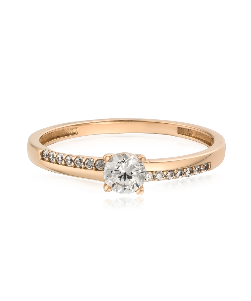 Zelta gredzens ar cirkonijiem