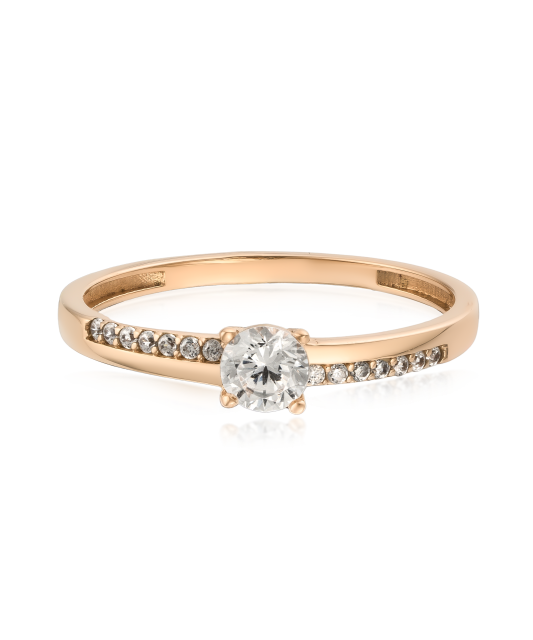 Zelta gredzens ar cirkonijiem