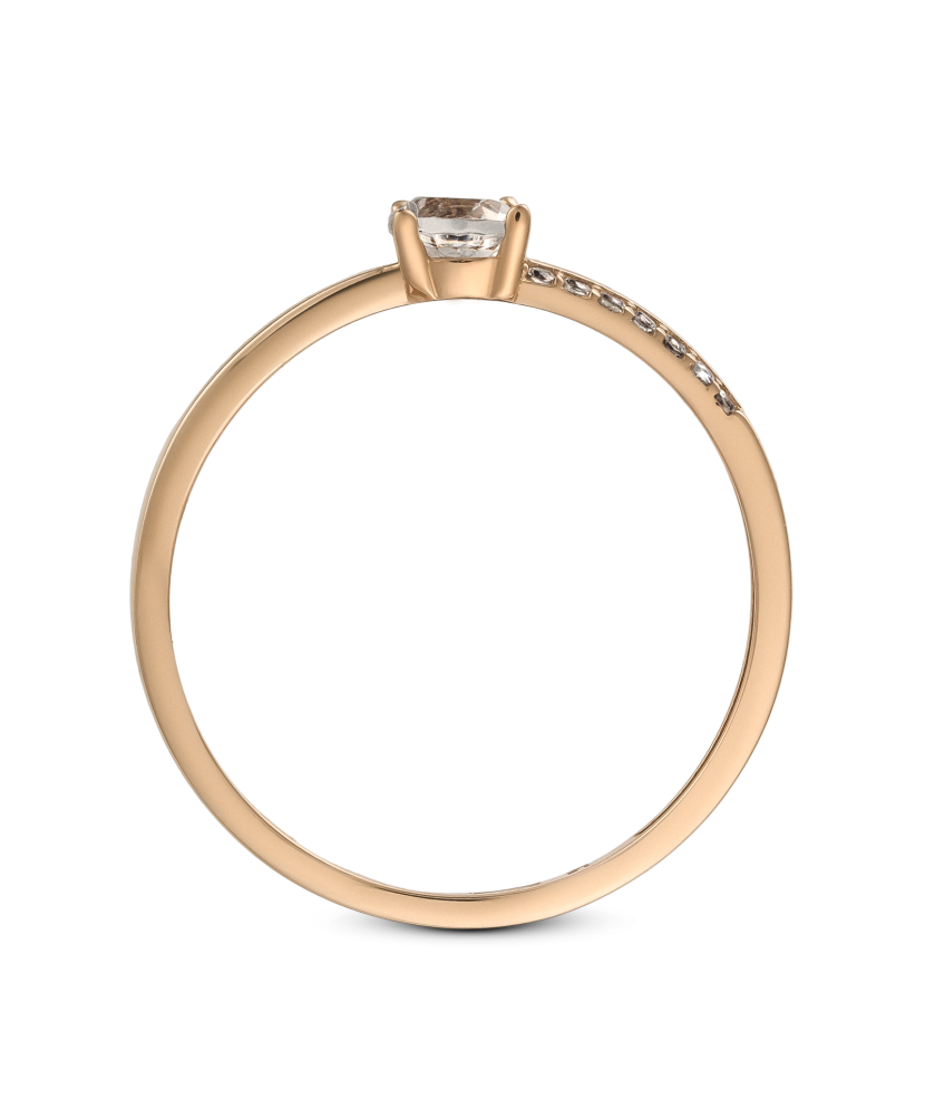 Zelta gredzens ar cirkonijiem