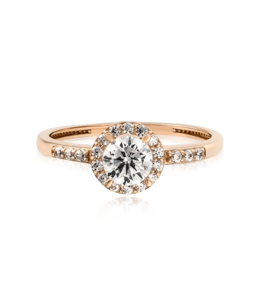 Золотое кольцо с цирконами