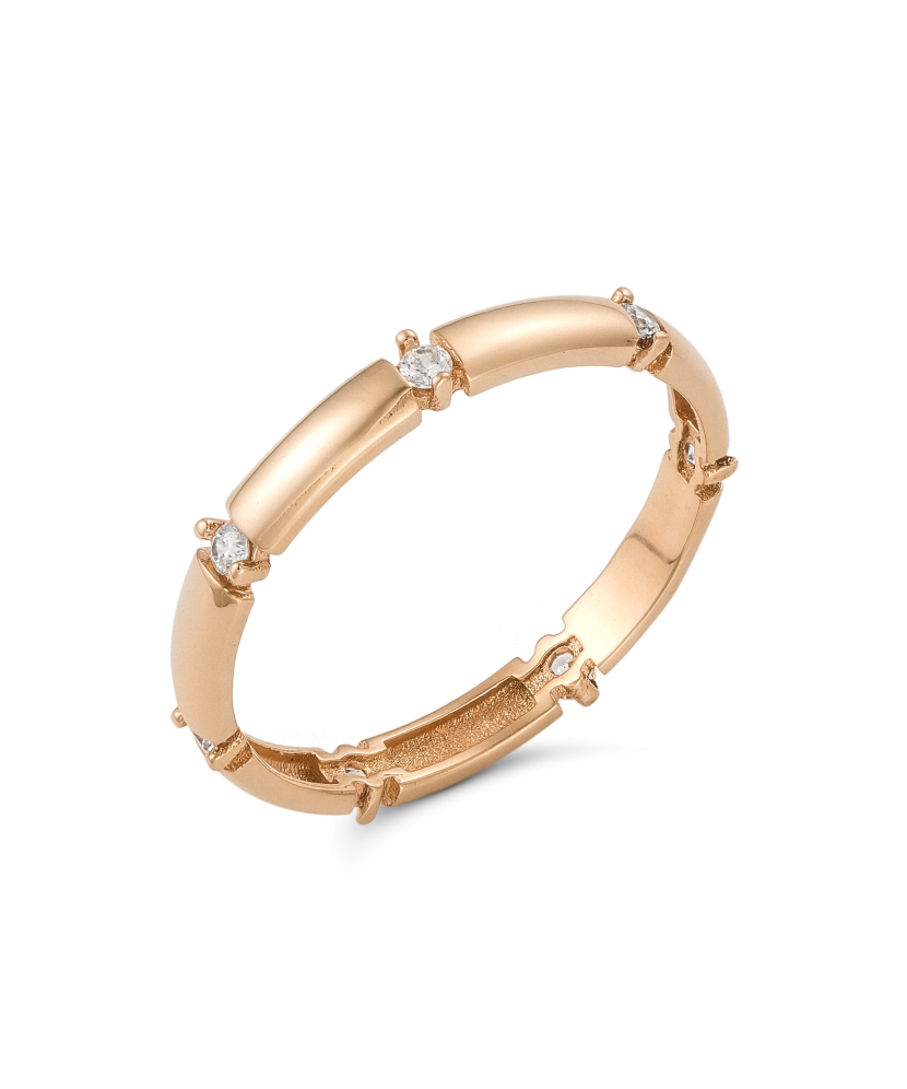 Zelta gredzens ar cirkonijiem