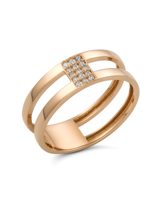 Zelta gredzens ar cirkonijiem