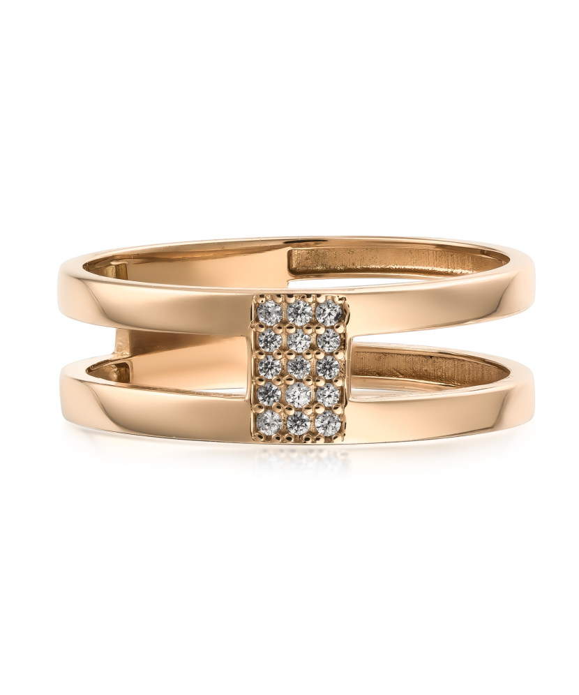 Золотое кольцо с цирконами