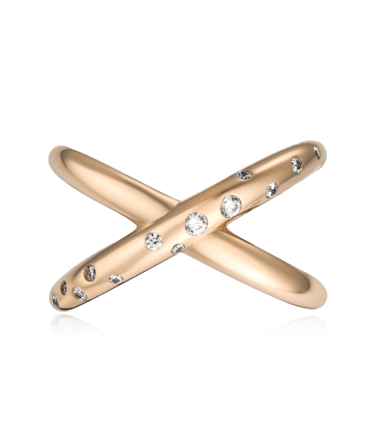 Zelta gredzens ar cirkonijiem