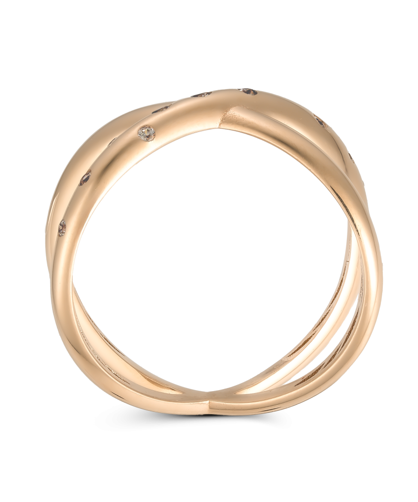 Zelta gredzens ar cirkonijiem