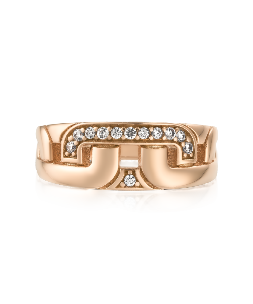 Zelta gredzens ar cirkonijiem