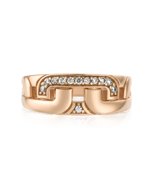 Zelta gredzens ar cirkonijiem