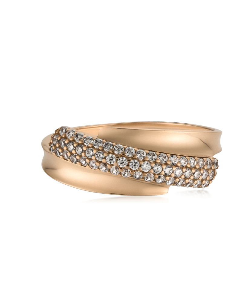 Zelta gredzens ar cirkonijiem