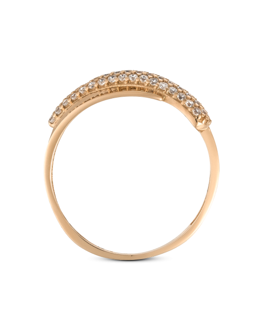 Zelta gredzens ar cirkonijiem