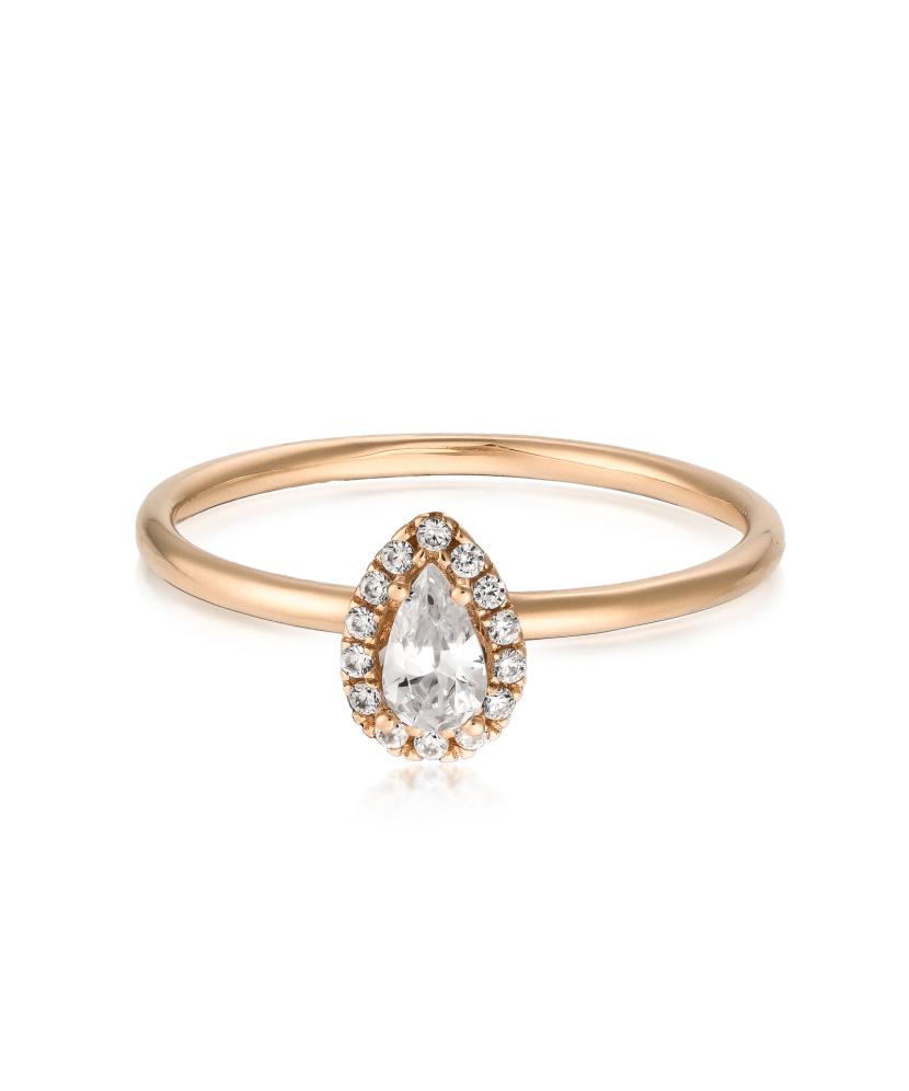 Zelta gredzens ar cirkonijiem