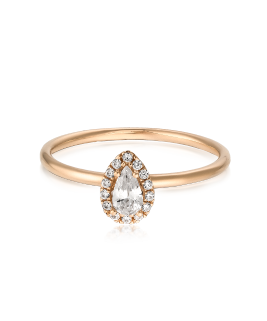 Zelta gredzens ar cirkonijiem