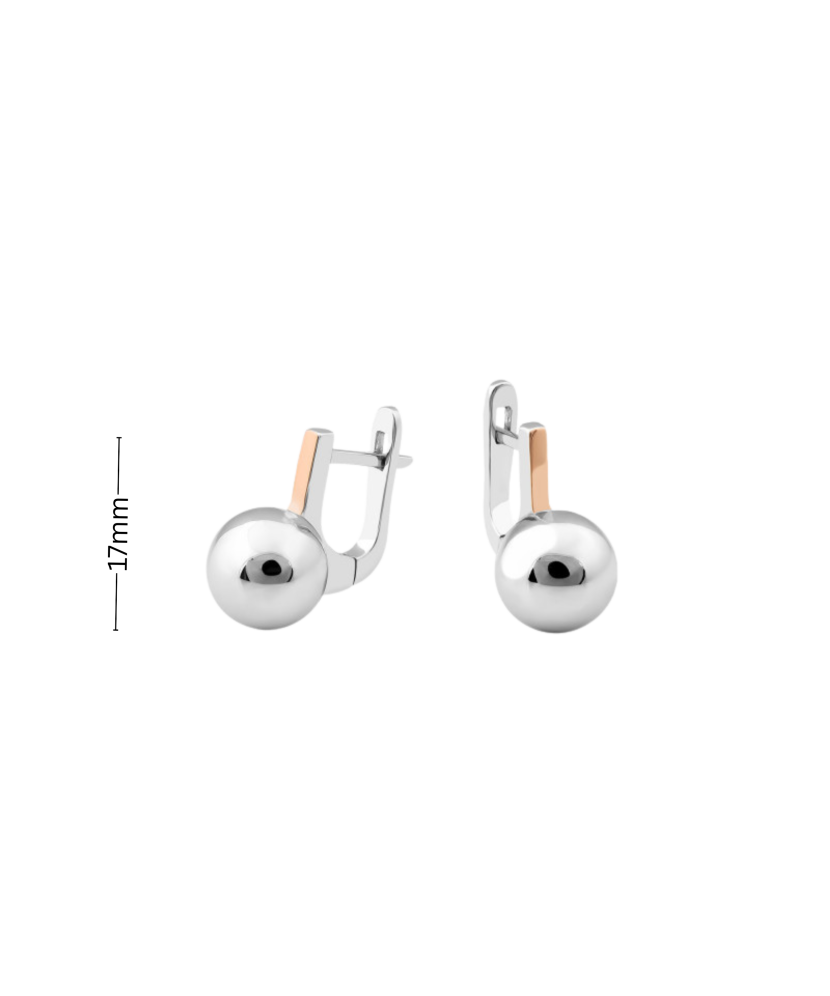 Серьги из позолоченного серебра