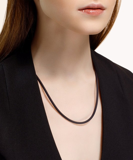 Кожаная цепочка с серебром