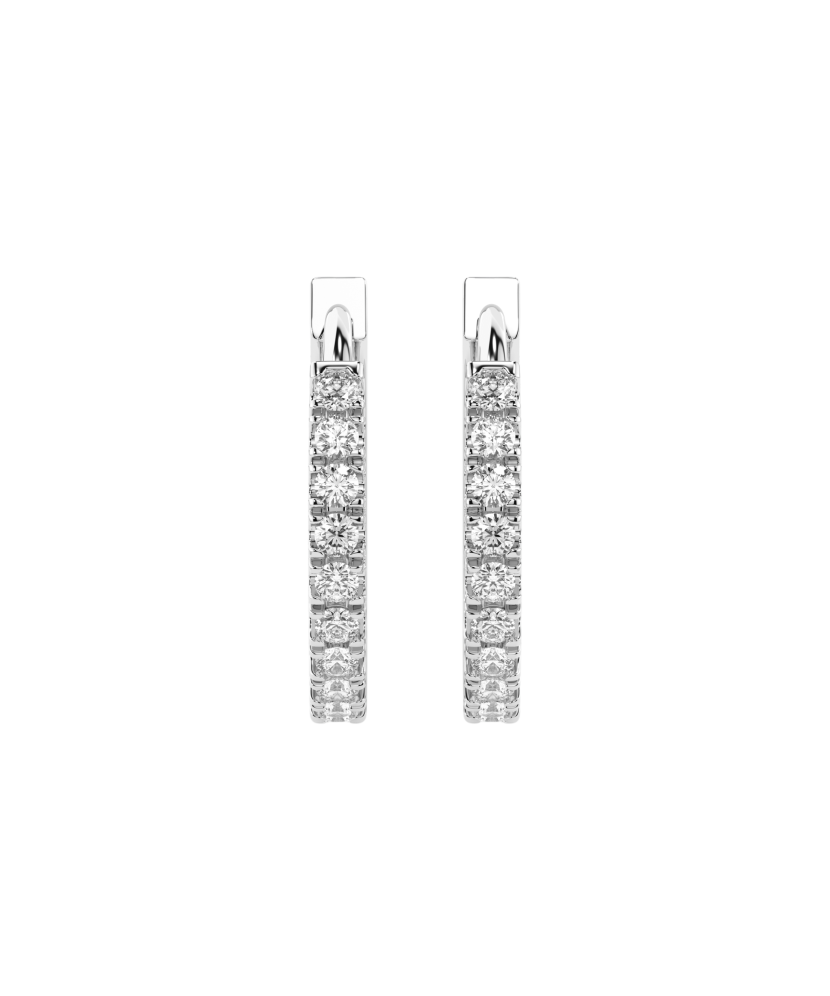 Baltā zelta auskari ar briljantiem