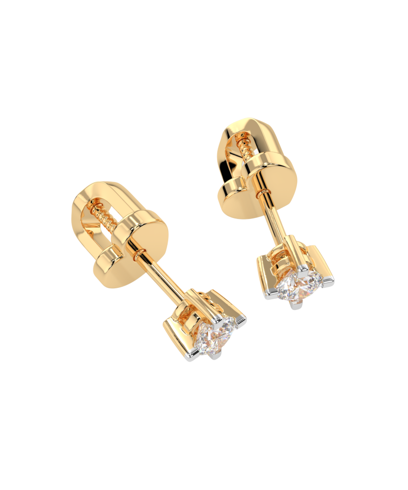 Geltono aukso auskarai su deimantais - Goldinga