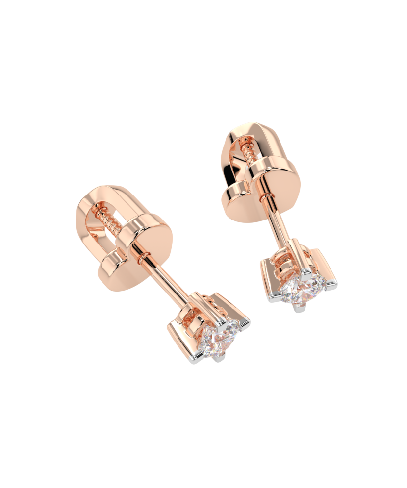 Auksiniai auskarai su deimantais - Goldinga