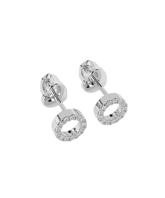 Baltā Zelta Auskari Ar briljantiem - Goldinga