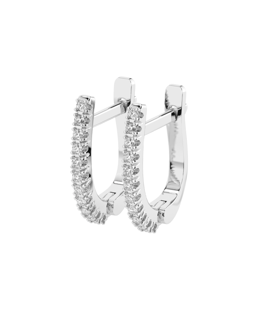 Baltā Zelta Auskari Ar briljantiem - Goldinga