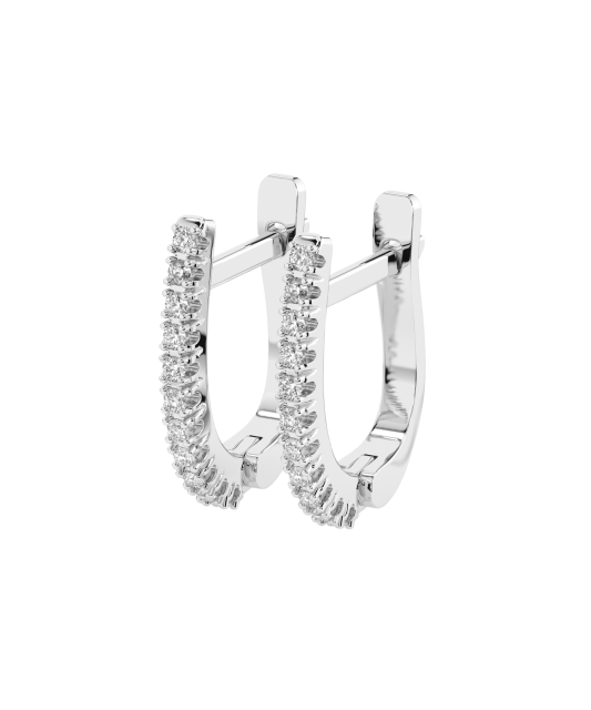 Baltā Zelta Auskari Ar briljantiem - Goldinga