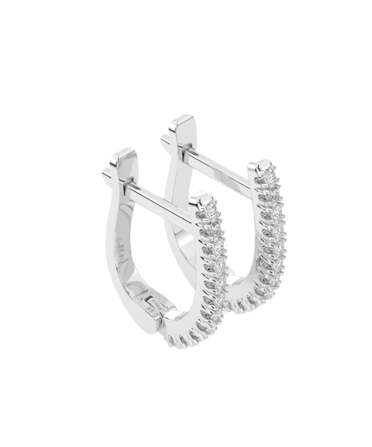 Baltā Zelta Auskari Ar briljantiem - Goldinga