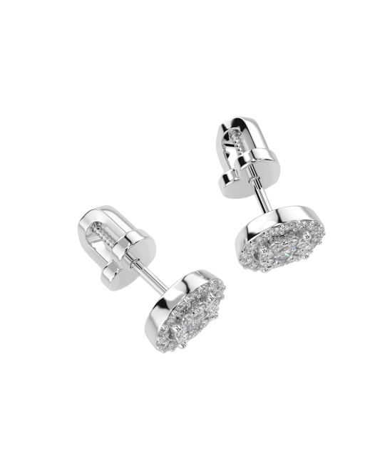 Серьги из белого золота с бриллиантами