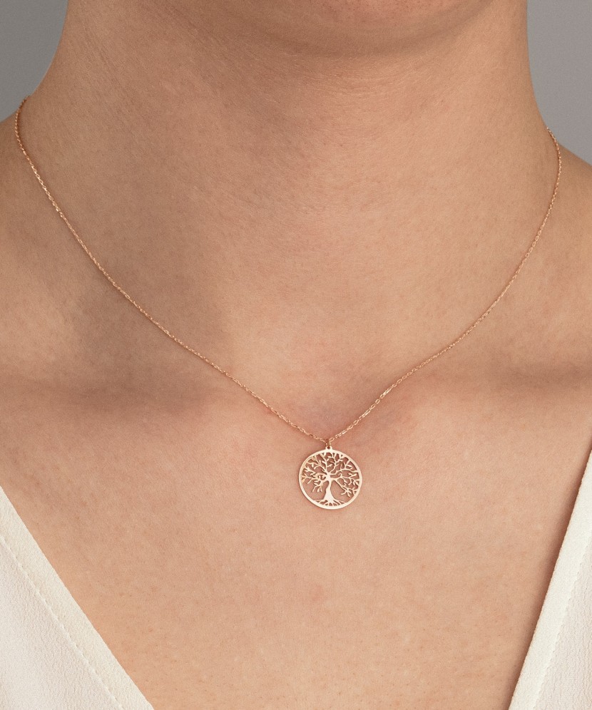 Zelta ķēdīte ar piekariņu "Dzīvības koks"