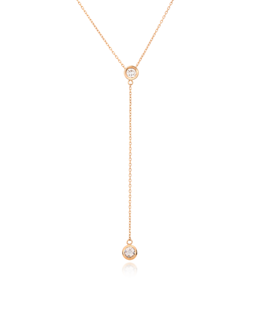 Zelta ķēdīte ar cirkonija piekariņu