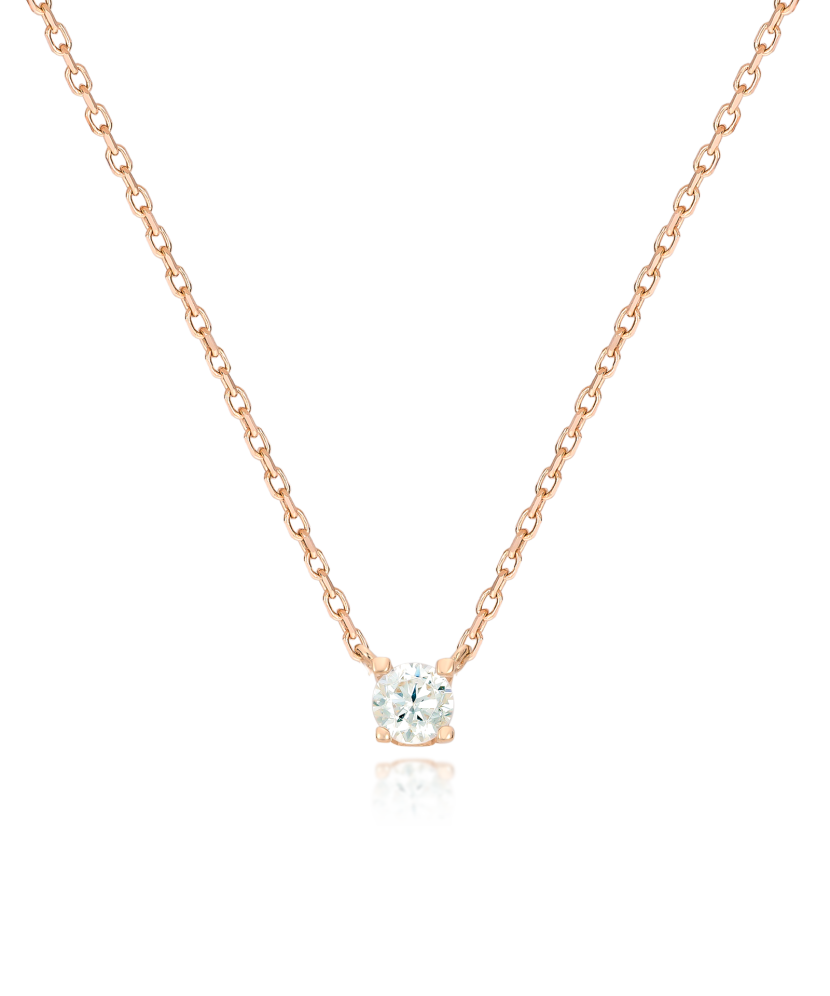 Zelta ķēdīte ar cirkonija piekariņu