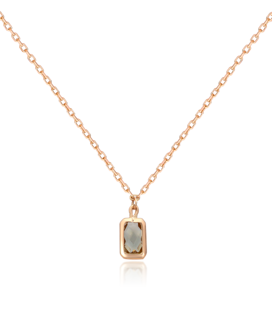 Zelta ķēdīte ar cirkonija piekariņu