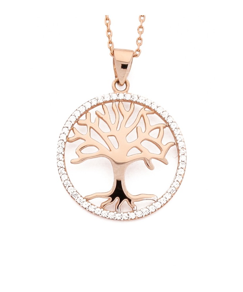 Zelta piekariņš ar cirkonijiem "Dzīvības koks" - Zelta Kuloni - Goldinga