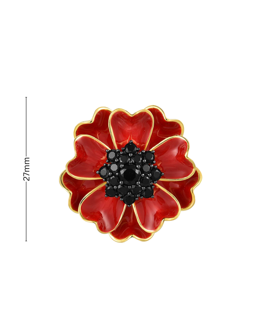 Apzeltīts sudraba kulons ar spineliem un emalju