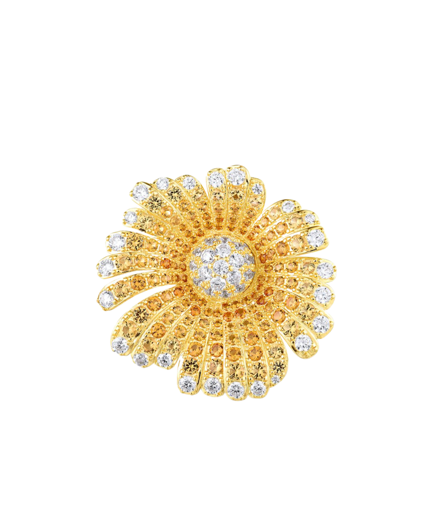 Apzeltīts Sudraba kulons ar spineļiem un cirkoniem